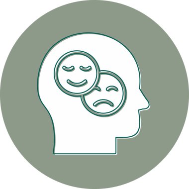 Çift kutuplu modern ikon vektör illüstrasyonu