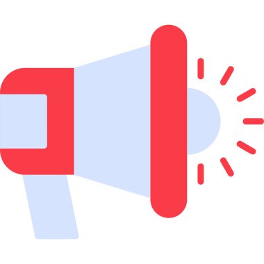 Megafon ikonu vektör illüstrasyonu