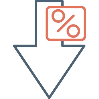 İndirim. Web simgesi basit illüstrasyon 