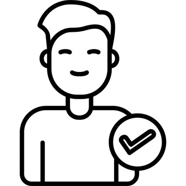 Kiralık adam, web simgesi basit illüstrasyon