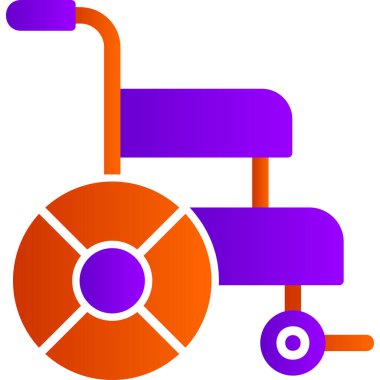 Tekerlekli. Web simgesi basit illüstrasyon