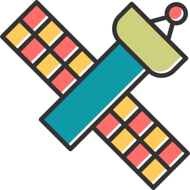 uydu simgesi vektör illüstrasyonu