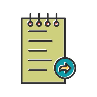 Belge simgesinin vektör illüstrasyonu