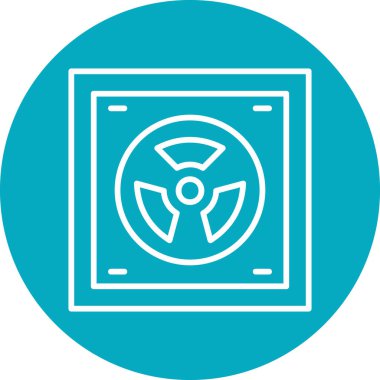 Radyasyon ikonu. Web basit illüstrasyonu