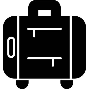 seyahat valiz simgesi, web basit illüstrasyon