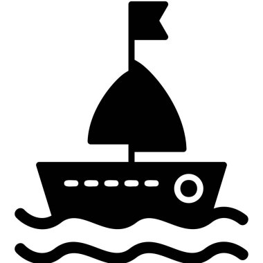 Tekne simgesi, modern tasarım illüstrasyonu