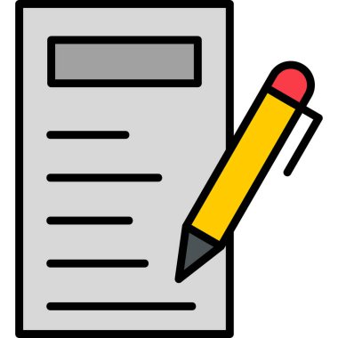 Kalem. Web simgesi basit illüstrasyon