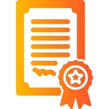 Sertifika. Web simgesi basit tasarım 