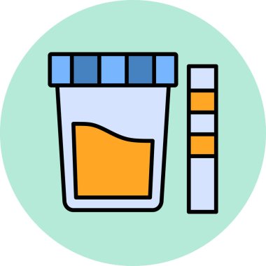 İdrar Test simgesi vektör illüstrasyonu