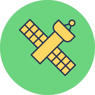 uydu simgesi vektör illüstrasyonu