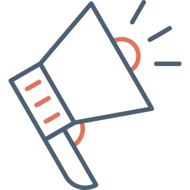 Megafon ikonu vektör illüstrasyonu