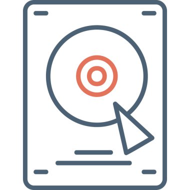 Sabit disk simge vektör çizim