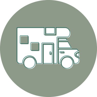 Modern b 'nin vektör illüstrasyonu kamp ikonundan yoksun