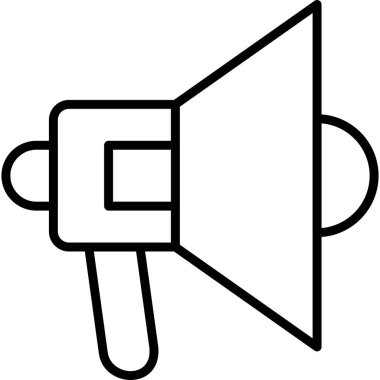 Megafon ikonu vektör illüstrasyonu