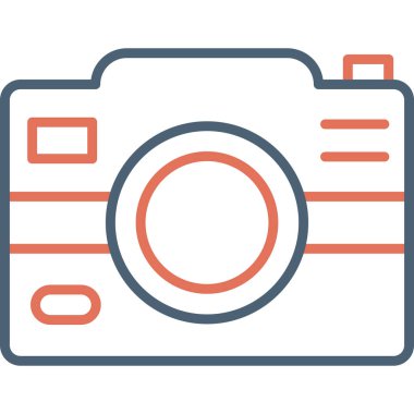 Fotoğraf Kamerası Simgesi. Vektör İllüstrasyonu