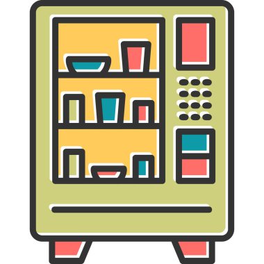 Satış makinesi. Web simgesi basit tasarım