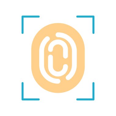 Parmak izi simgesinin vektör illüstrasyonu