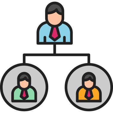 vector illustration of team management modern icon in design