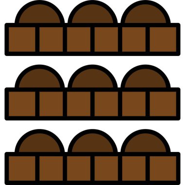 Çit. Web simgesi basit illüstrasyon