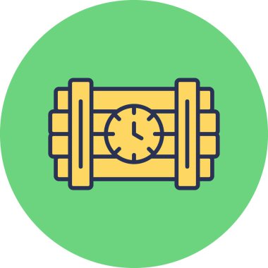 vector illustration of bomb modern icon