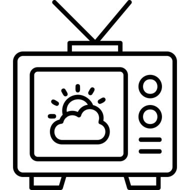 TV simgesi vektör illüstrasyonunda iklim