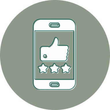 derecelendirme simgesi vektör illüstrasyonu