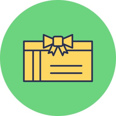 hediye simgesi, vektör çizimi