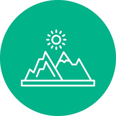 dağ simgesinin vektör illüstrasyonu