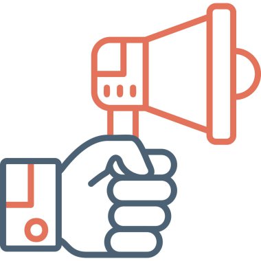 Megafon ikonu vektör illüstrasyonu