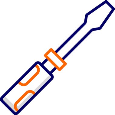 Tornavida. Web simgesi basit illüstrasyon