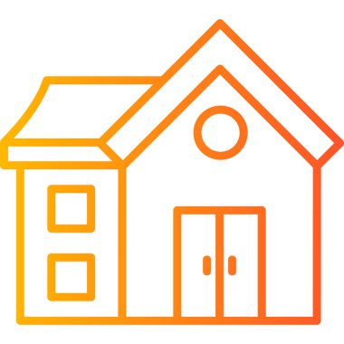 Arkaplanda emlak evi simgesi.