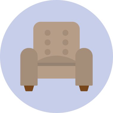 Kanepe. Web simgesi basit illüstrasyon