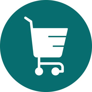 Alışveriş arabası modern simge, vektör illüstrasyonu