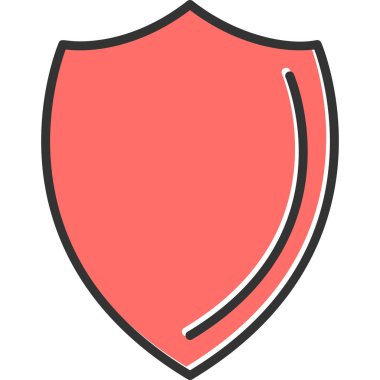 kalkan simgesi, vektör illüstrasyonu basit tasarım