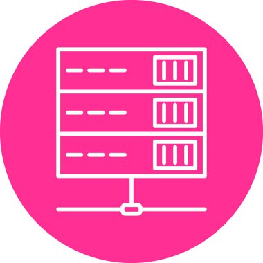 Sunucu. Web simgesi basit illüstrasyon