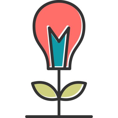 Ampul. Web simgesi basit illüstrasyon