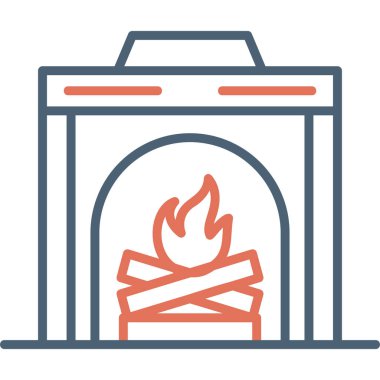 Yangın. Web simgesi basit illüstrasyon