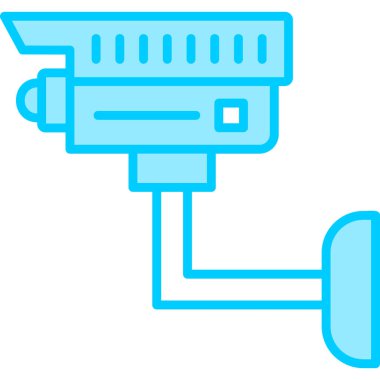 CCTV kamera simgesi, vektör illüstrasyonu basit tasarım