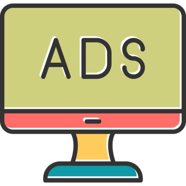 Reklam web simgesi basit illüstrasyon