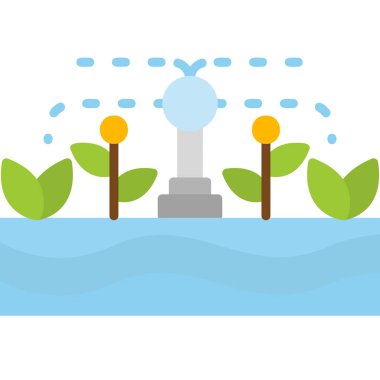 Bitki. Web simgesi basit illüstrasyon