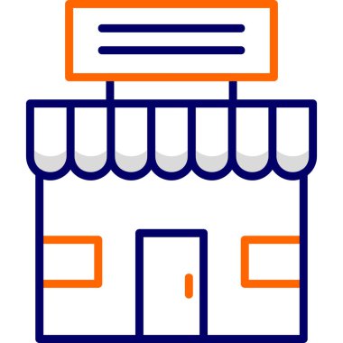Dükkan. Web simgesi basit illüstrasyon