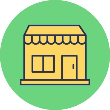 dükkan simgesi vektör illüstrasyonu