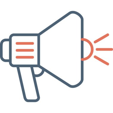 Megafon ikonu vektör illüstrasyonu