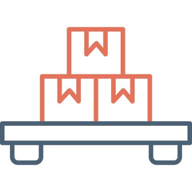 Teslimat. Web simgesi basit illüstrasyon