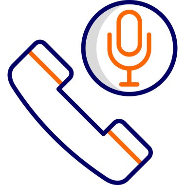 Mikrofon. Web simgesi basit illüstrasyon