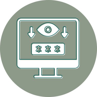 Bilgisayar modern simgesinin vektör illüstrasyonu