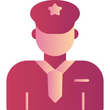 Police web icon. simple illustration