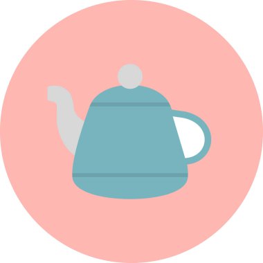 çaydanlık ikonu vektör illüstrasyonu