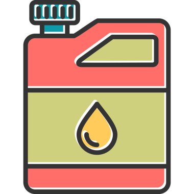 Gaz yağı kutusu ikonu vektör illüstrasyonu