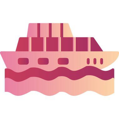 Gemi simgesi vektör illüstrasyonu